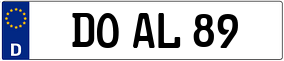 Trailer License Plate
